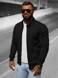 Muška dukserica s patentom crna OZONEE JS/2002Z