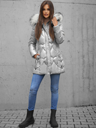 Ženska Jakna Srebrna OZONEE JS/M9051/92