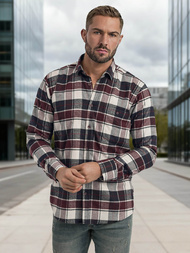 Muška Košulja Bordo OZONEE V/V174