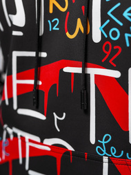 Muška dukserica s kapuljačom crna OZONEE JS/8B1233/3