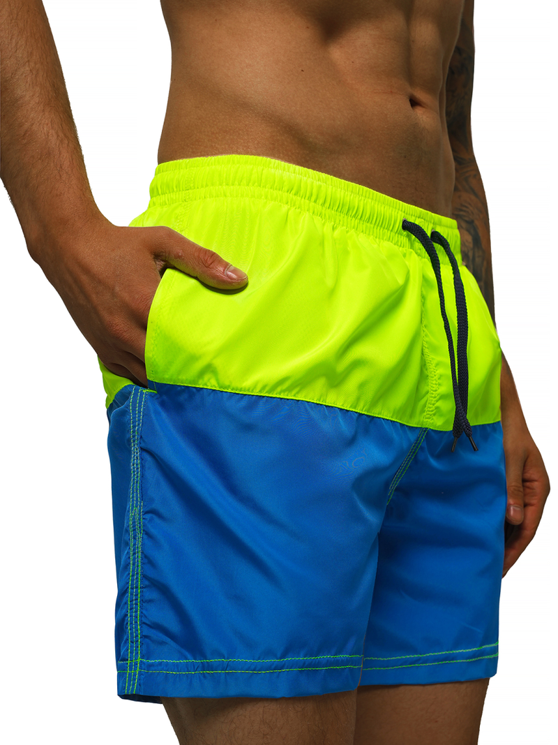 Muške kupaće kratke hlače žuto plava OZONEE JS/HM057