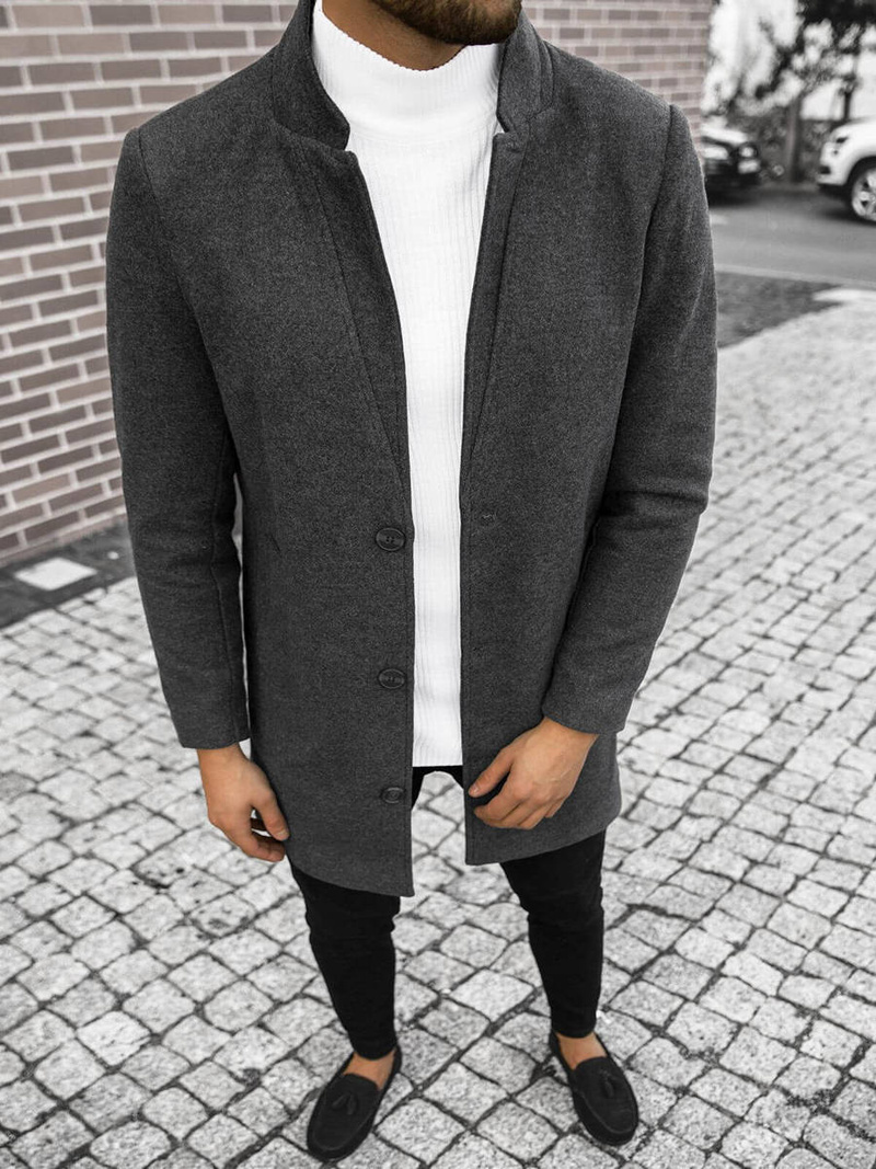 Muški kaput Tamnosivi OZONEE O/5628