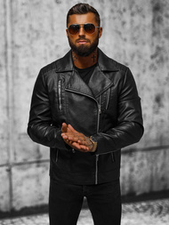Muška kožna jakna crna OZONEE JS/11Z8067