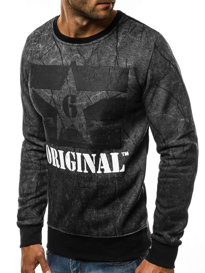 Muška dukserica grafitna OZONEE JS/DD257