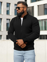 Muška dukserica s patentom crna OZONEE JS/2002Z