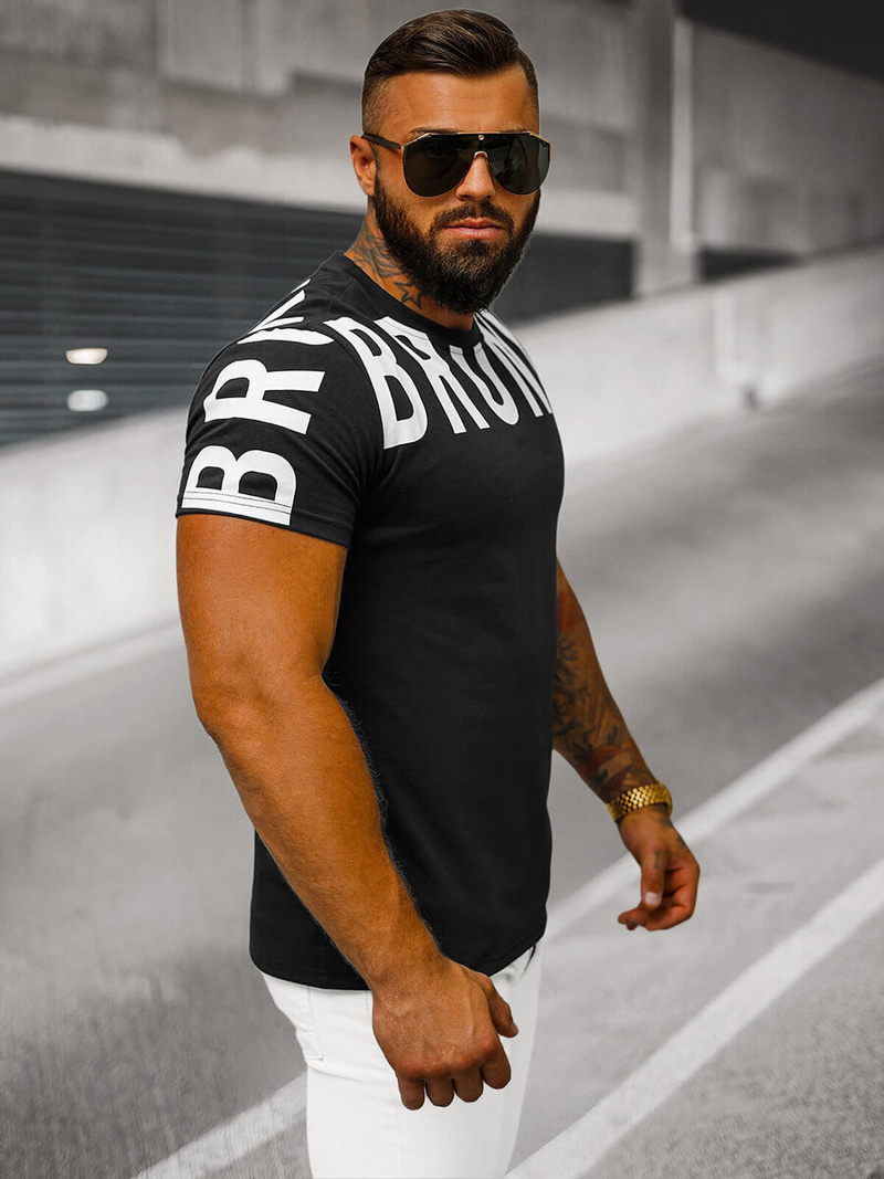 Muška majica crna OZONEE O/8T1265/3