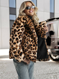 Ženska jakna bež-smeđa OZONEE JS/61M8500/158