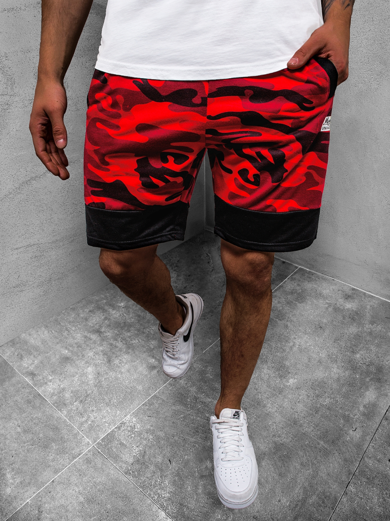 Muške sportske kratke hlače Crvene OZONEE JS/KK300156Z