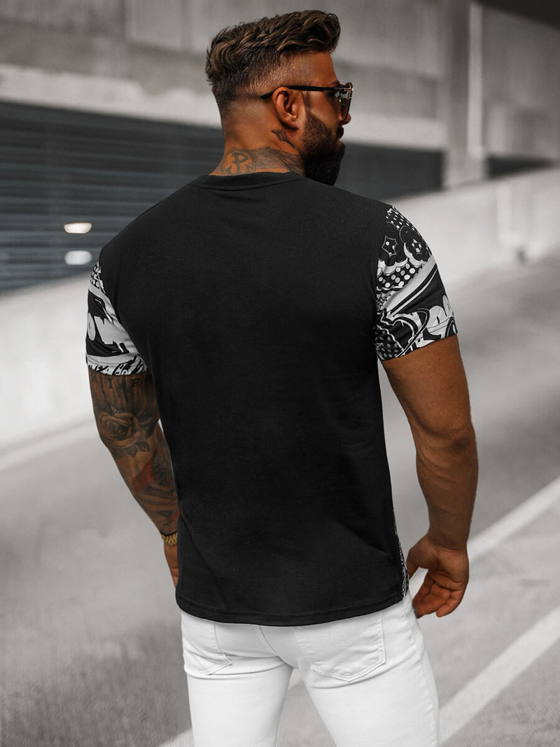 Muška majica crna OZONEE O/T137/3