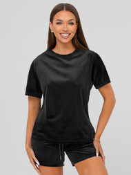 Ženski trenirka od velura crna OZONEE JS/35C1616/3