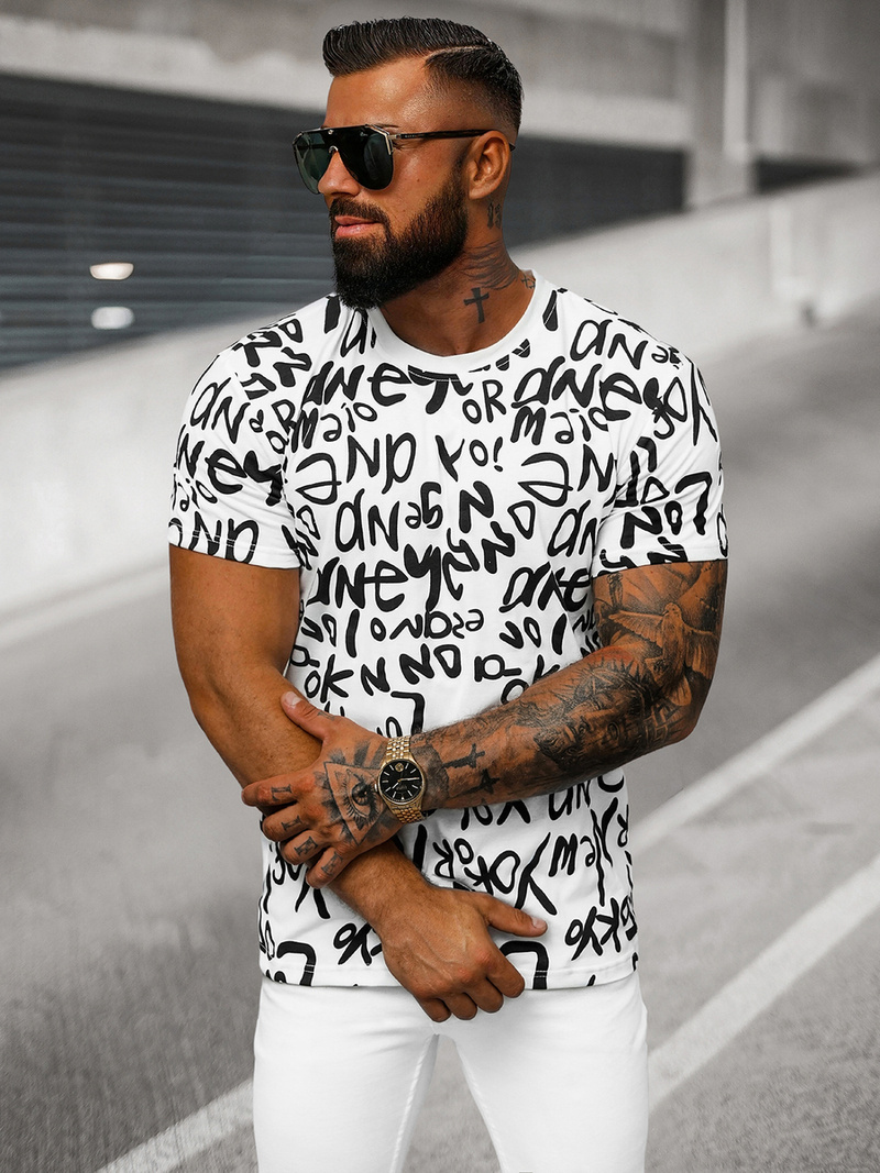 Muška majica bijela OZONEE O/T1268/1