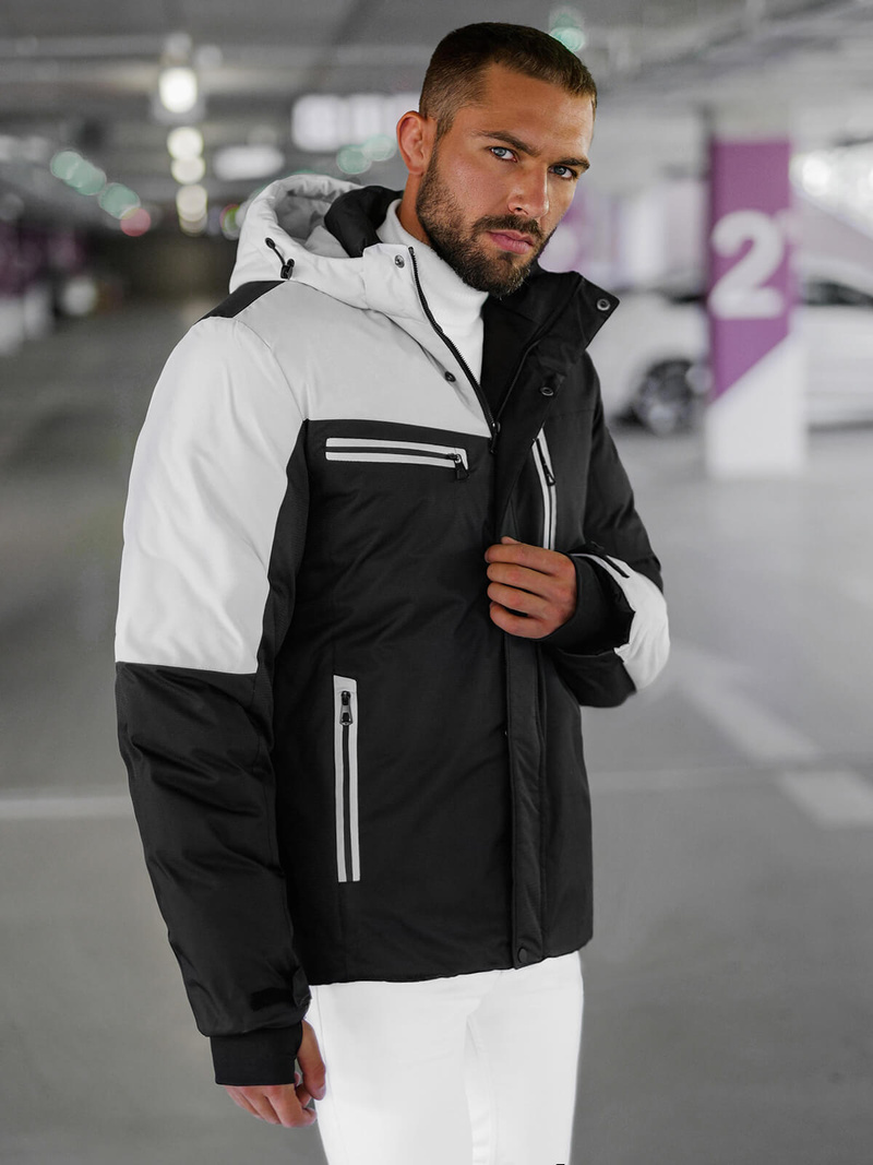 Muška jakna crno-siva OZONEE JS/91M9903/92