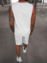 Muški sportski komplet bijeli OZONEE JS/68C10169Z