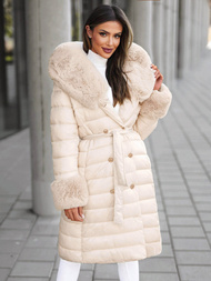 Ženski kaput bež OZONEE JS/5M3160/254Z