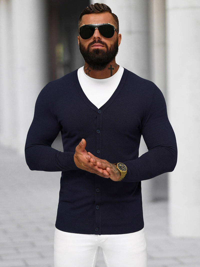 Muški Džemper Modri OZONEE NB/MM6006/6Z