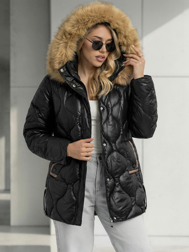 Ženska jakna crna OZONEE O/5M3226/392Z