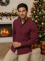 Muška Košulja Bordo OZONEE O/V57Z