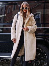 Ženska zimska jakna od krzna bež OZONEE JS/11Z8250