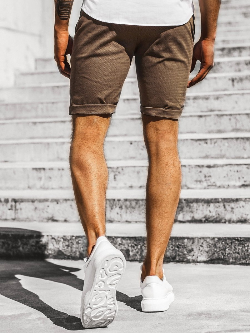 Muške chino kratke hlače Smeđe OZONEE DJ/1007