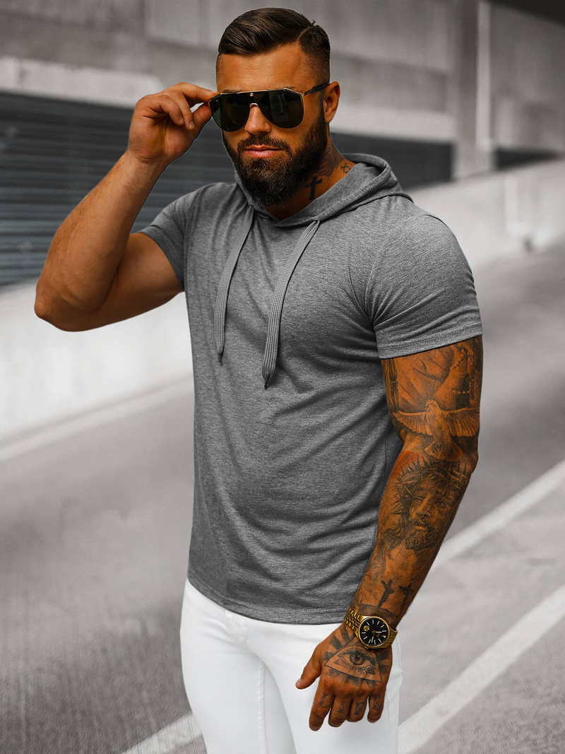 Muška majica grafitni OZONEE JS/8T89/5