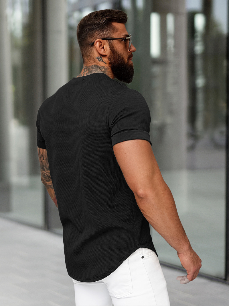 Muška Majica Crna OZONEE O/B1211