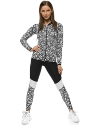 Dvodijelni set trenerke Crno-bijeli OZONEE O/MS013