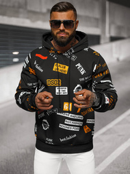 Muška dukserica s kapuljačom crna OZONEE JS/8B1250/3