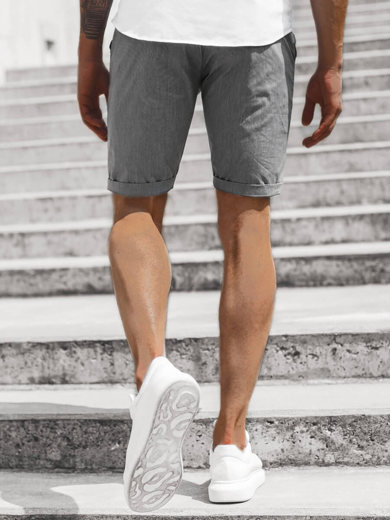 Muške chino kratke hlače grafitne OZONEE DJ/1011