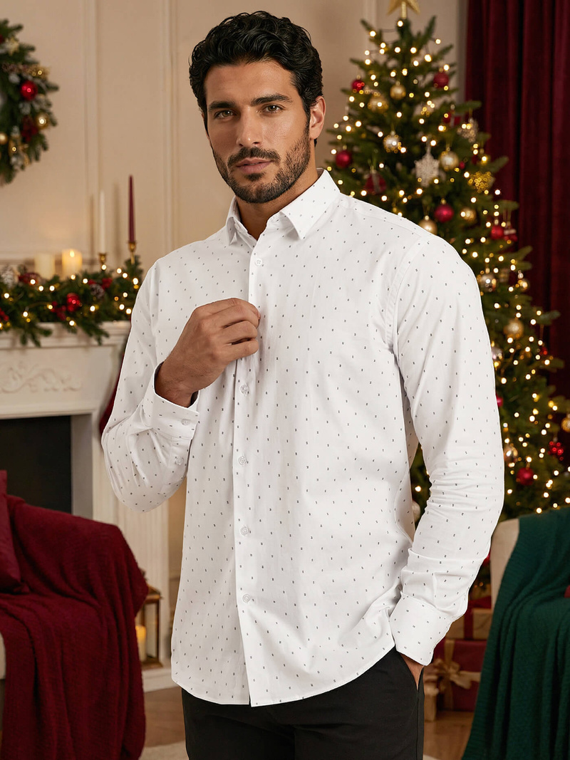 Muška košulja bijela OZONEE V/V180Z