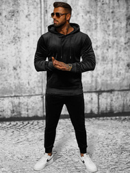 Muška trenirka od velura crna OZONEE JS/8C1171/3