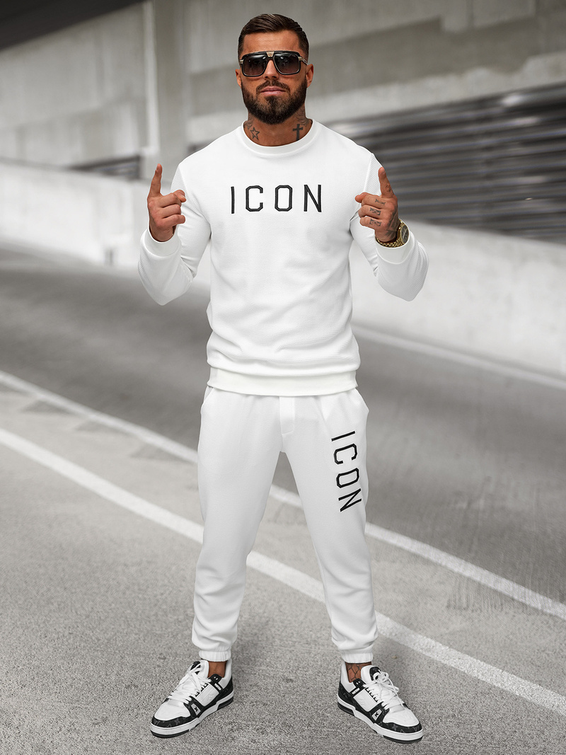 Muške sportske hlače bijele OZONEE O/D9125Z