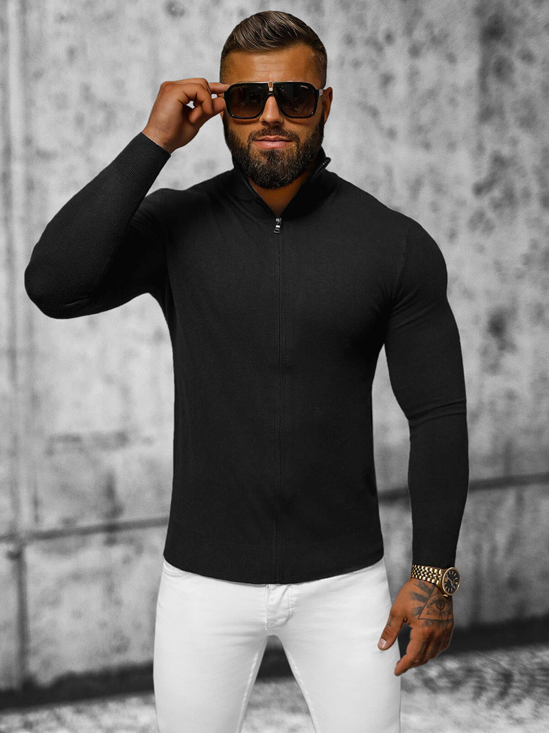 Muški Džemper Crni OZONEE NB/MM6004/4Z