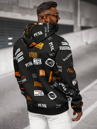 Muška dukserica s kapuljačom crna OZONEE JS/8B1250/3