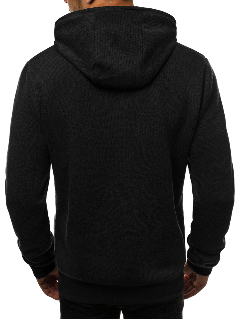 Muška dukserica s kapuljačom crna OZONEE JS/KS1911Z