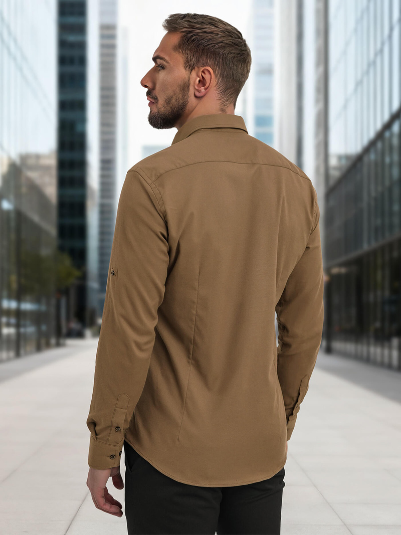 Muška Košulja Smeđa OZONEE V/V187