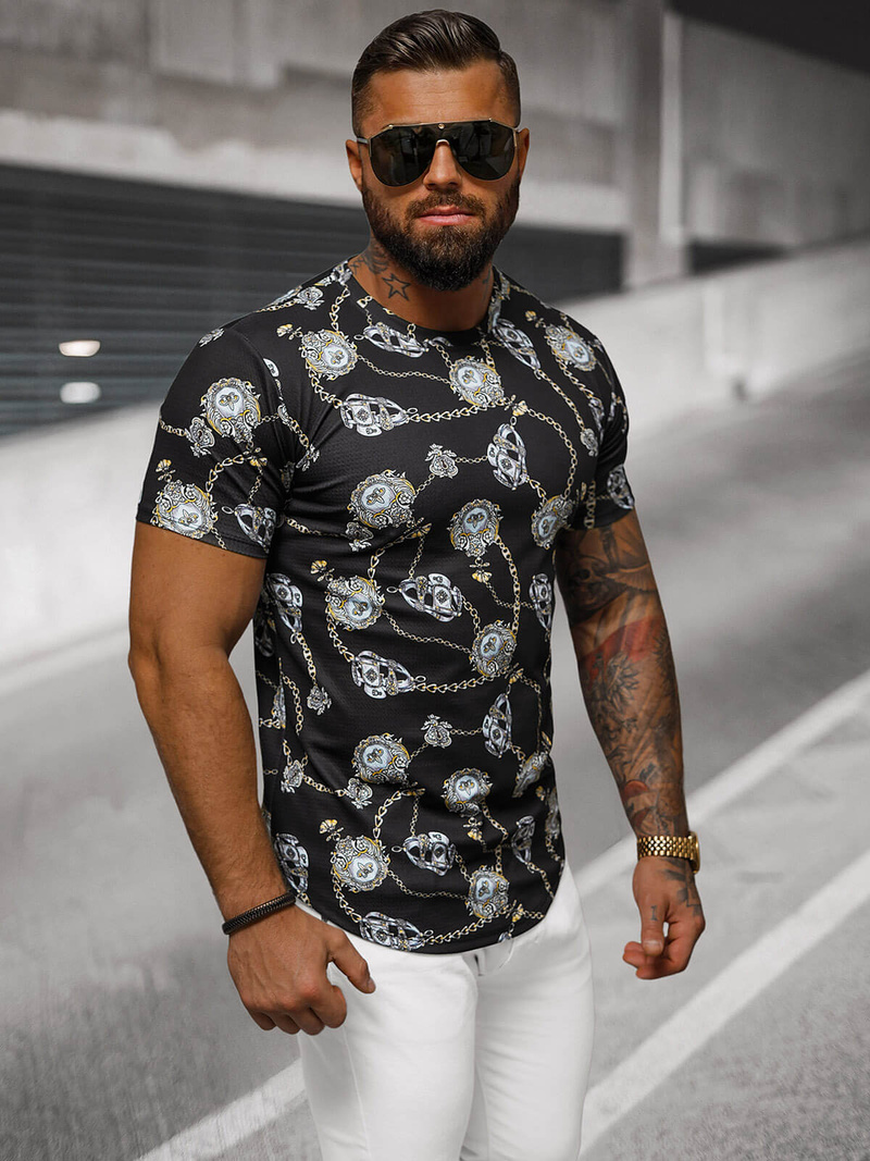 Muška Majica Crna OZONEE O/PT012