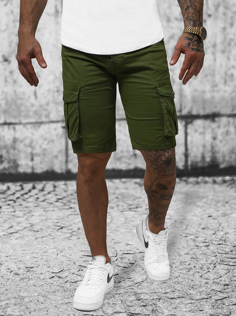 Muške Chino Kratke Hlače Zelene OZONEE T/BB70011/3Z