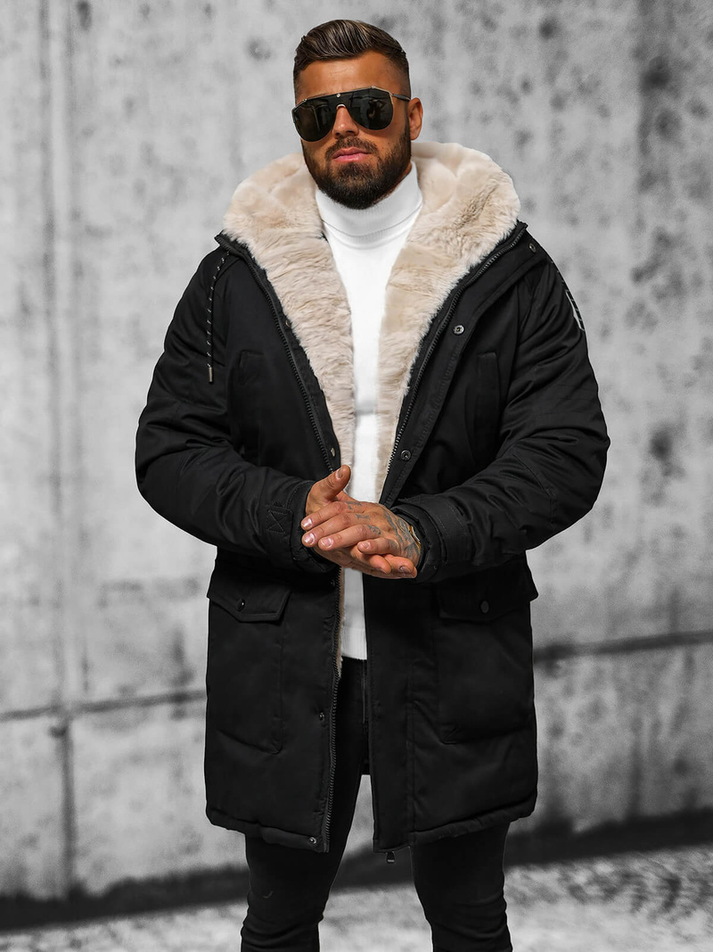 Muška parka jakna crna OZONEE JS/5M120/392