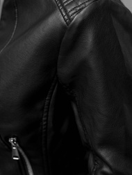 Ženska Kožna Jakna Crna OZONEE JS/11Z8038