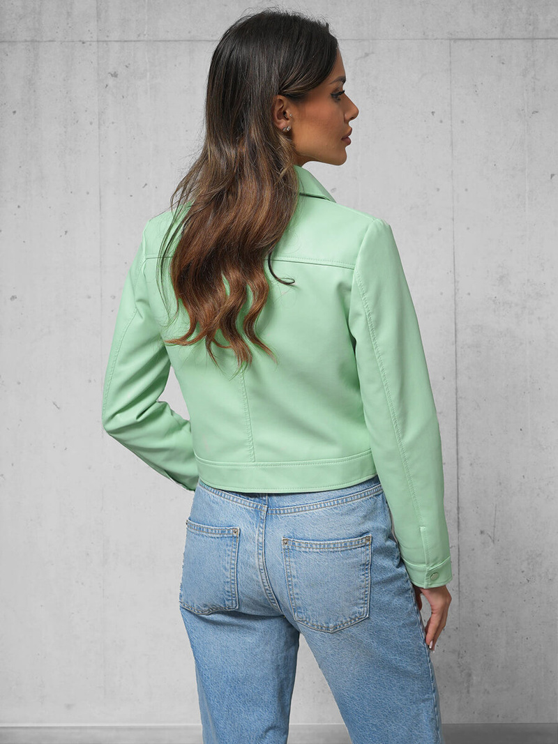 Ženska Kožna Jakna Mentol OZONEE O/G117