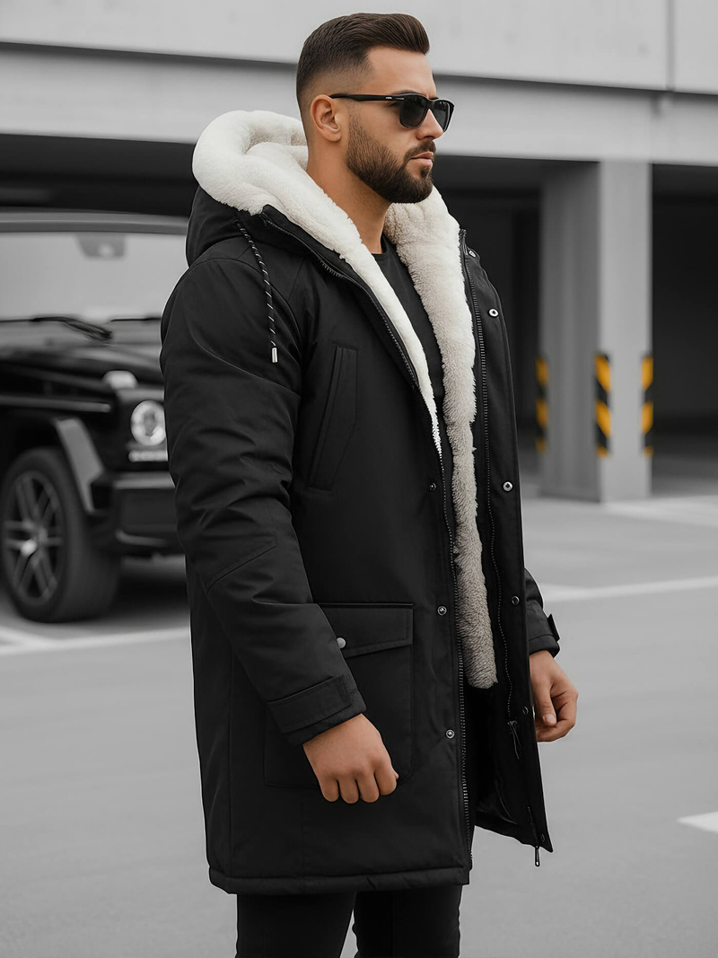 Muška parka jakna crna OZONEE JS/5M120/392Z