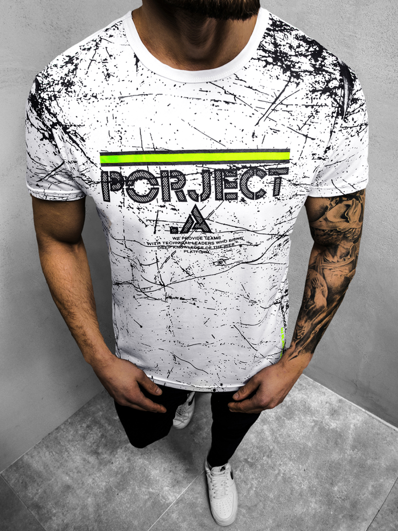 Muška majica Bijela OZONEE JS/SS10917Z