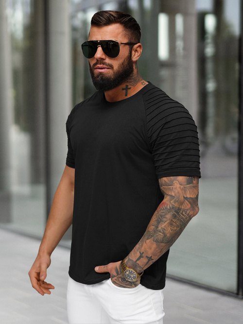 Muška majica crna OZONEE JS/8T88/3Z