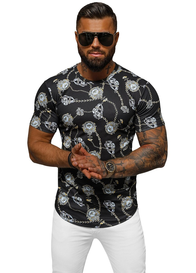 Muška Majica Crna OZONEE O/PT012