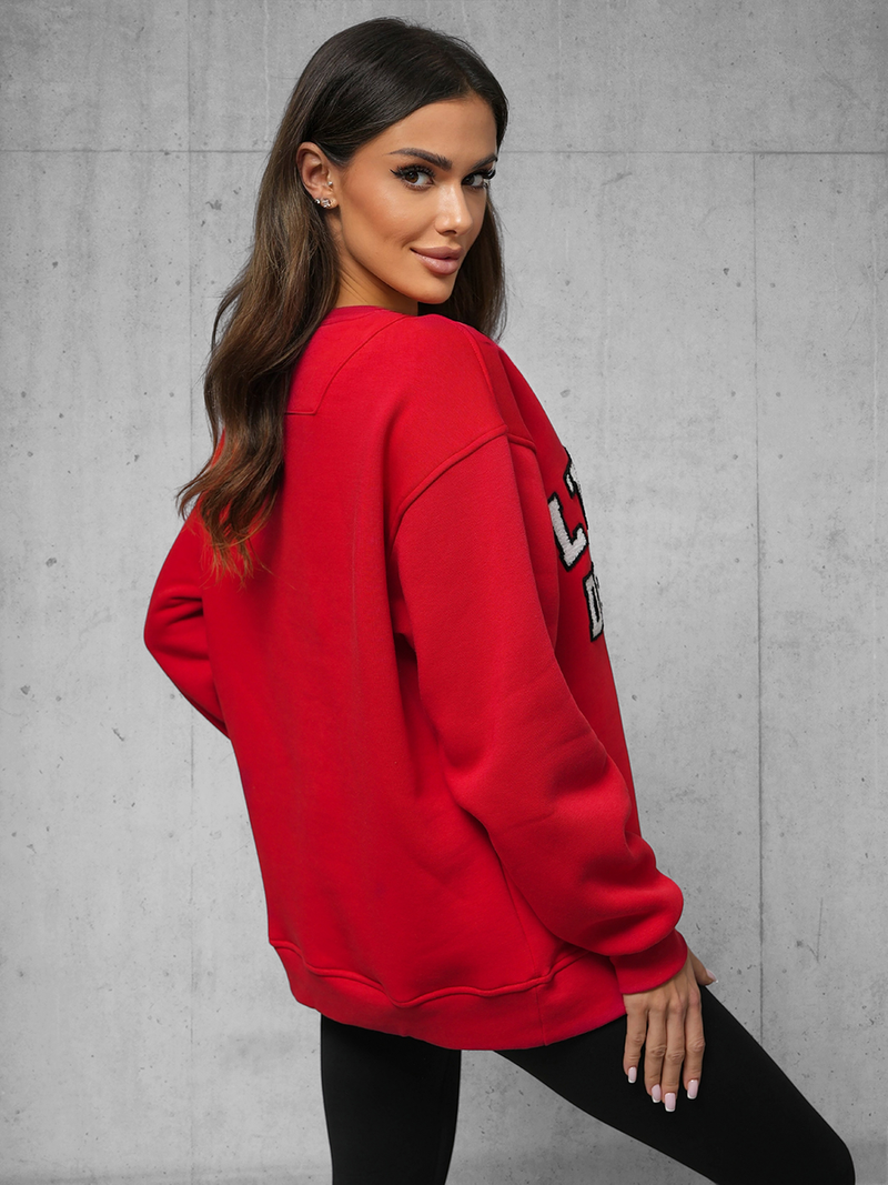 Dukserica crvena OZONEE O/SWE23055