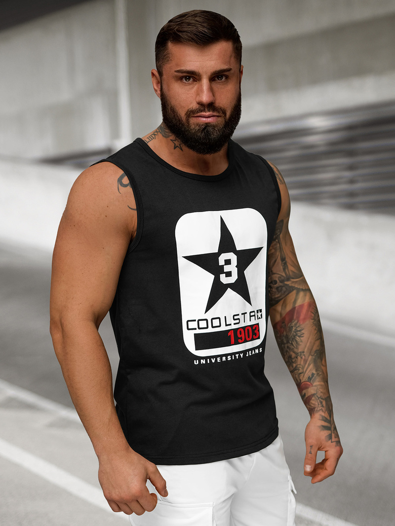 Muška majica bez rukava crna OZONEE JS/8B1719/3Z