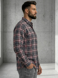 Muška Košulja Bordo OZONEE V/V178Z