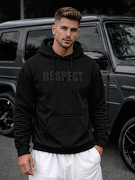 Muška dukserica s kapuljačom crna OZONEE JS/8B1968/3