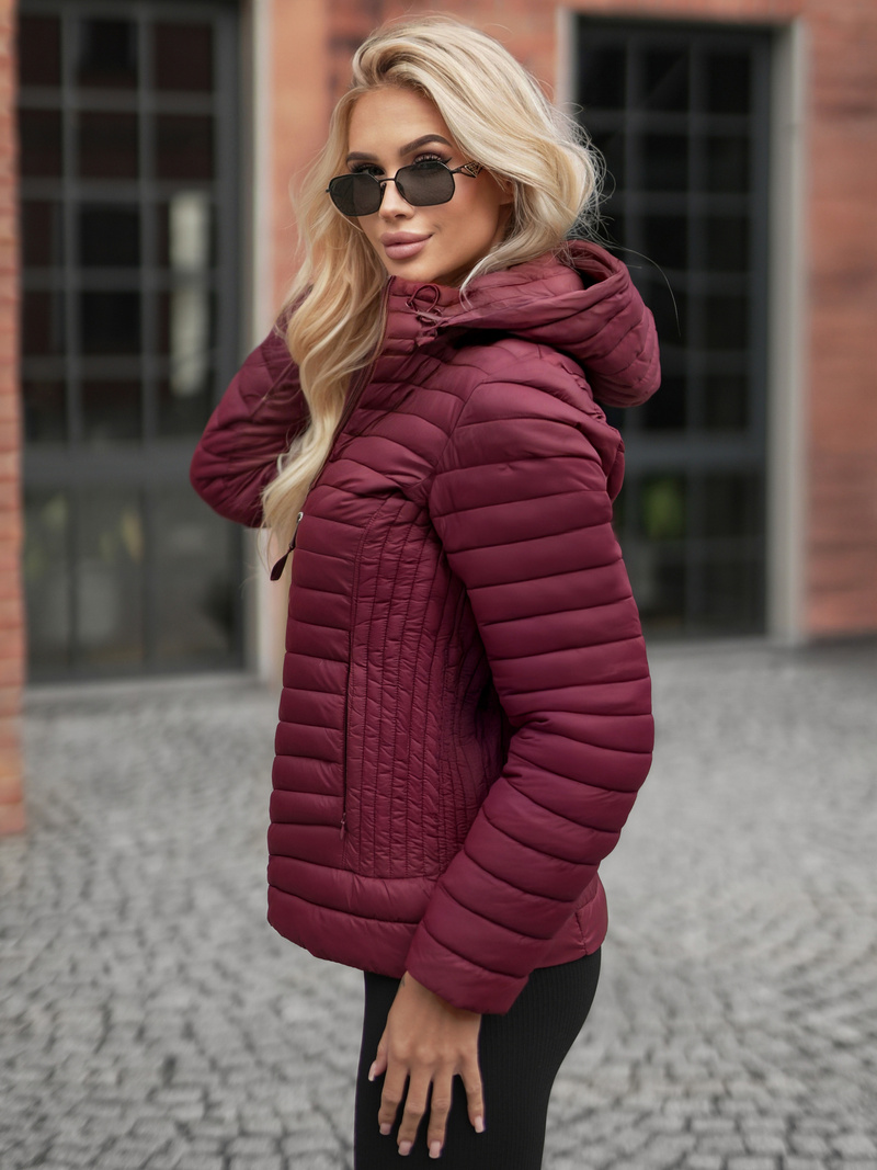 Ženska Jakna Bordo OZONEE JS/11Z8228Z
