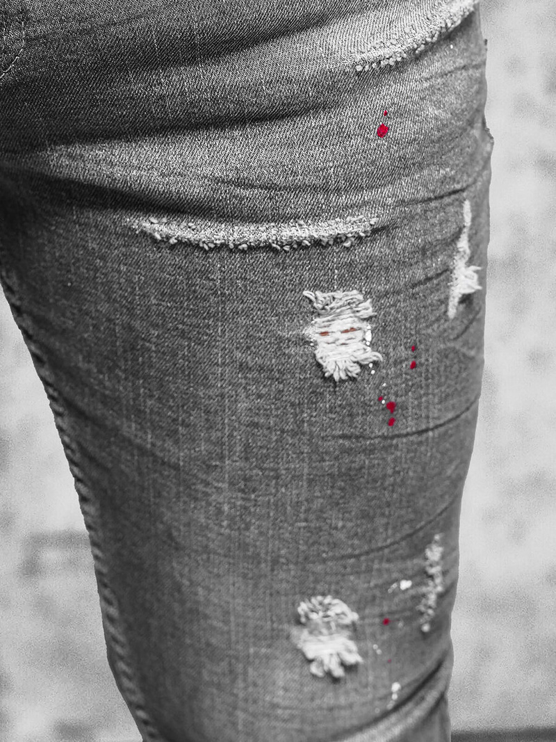 Muške Traperice Grafitne OZONEE O/MB459